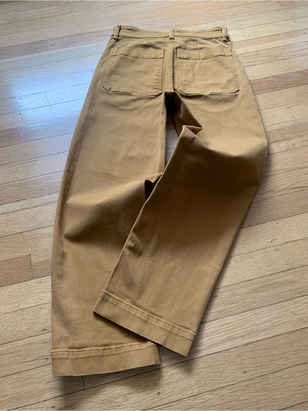 VGUC EVERLANE Womens Cropped Straight Leg High-Rise Jeans in Goldenrod Size 2 - Picture 7 of 15